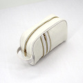 Hot Sale Logo Custom Cosmetic Bag Makeup For Women Girls Travel Bag Metallic Gold Zipper Closure Makeup Pouch Bag